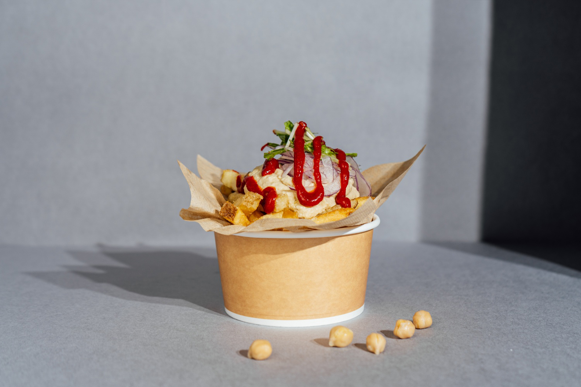 ハンドカットフライズ(フムス&チリソース for Vegan)